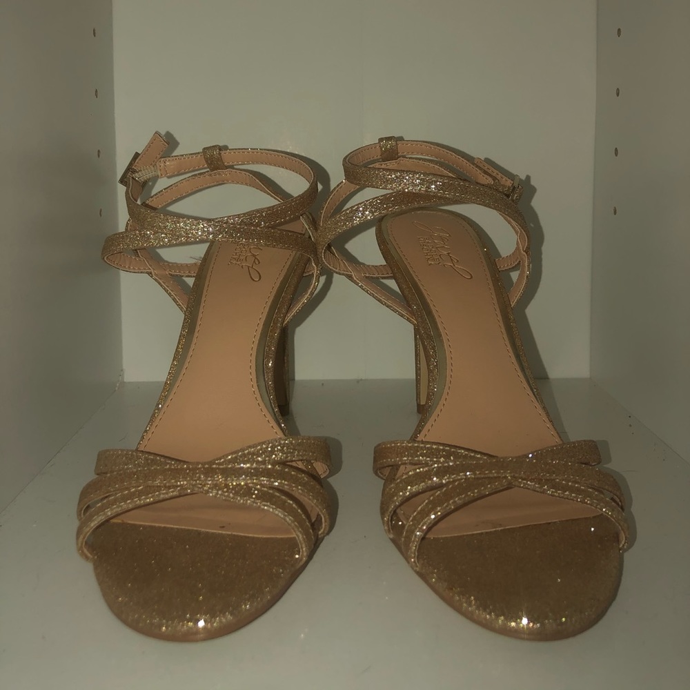 Gold Strappy Heels